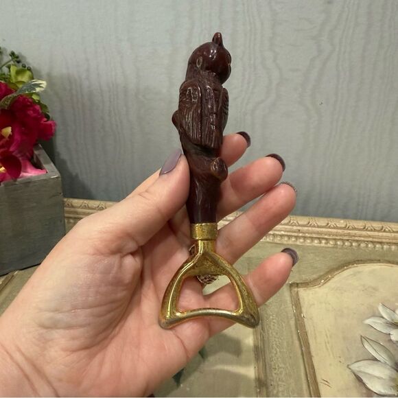 Vintage 70s Look Groovy Owl Figurine Brass Bottle Opener Adorable - Picture 8 of 16
